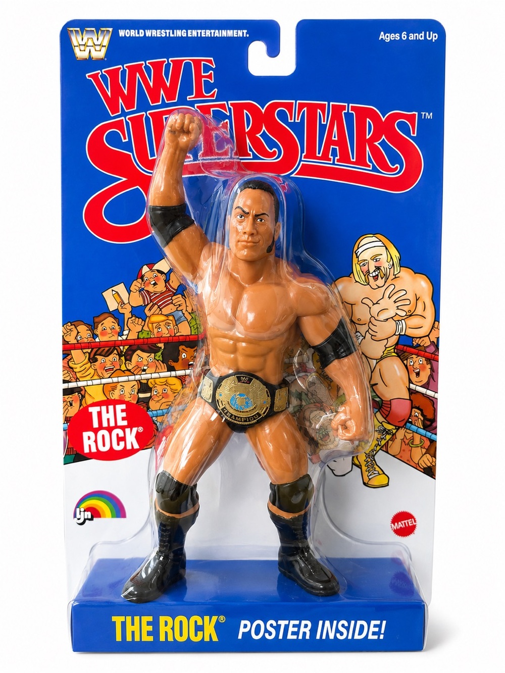 WWE The Rock Action Figure in Blue and Black Packaging